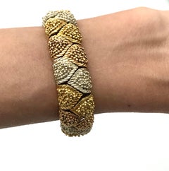 Bvlgari Bracelet en or texturé tricolore Vintage Bulgari