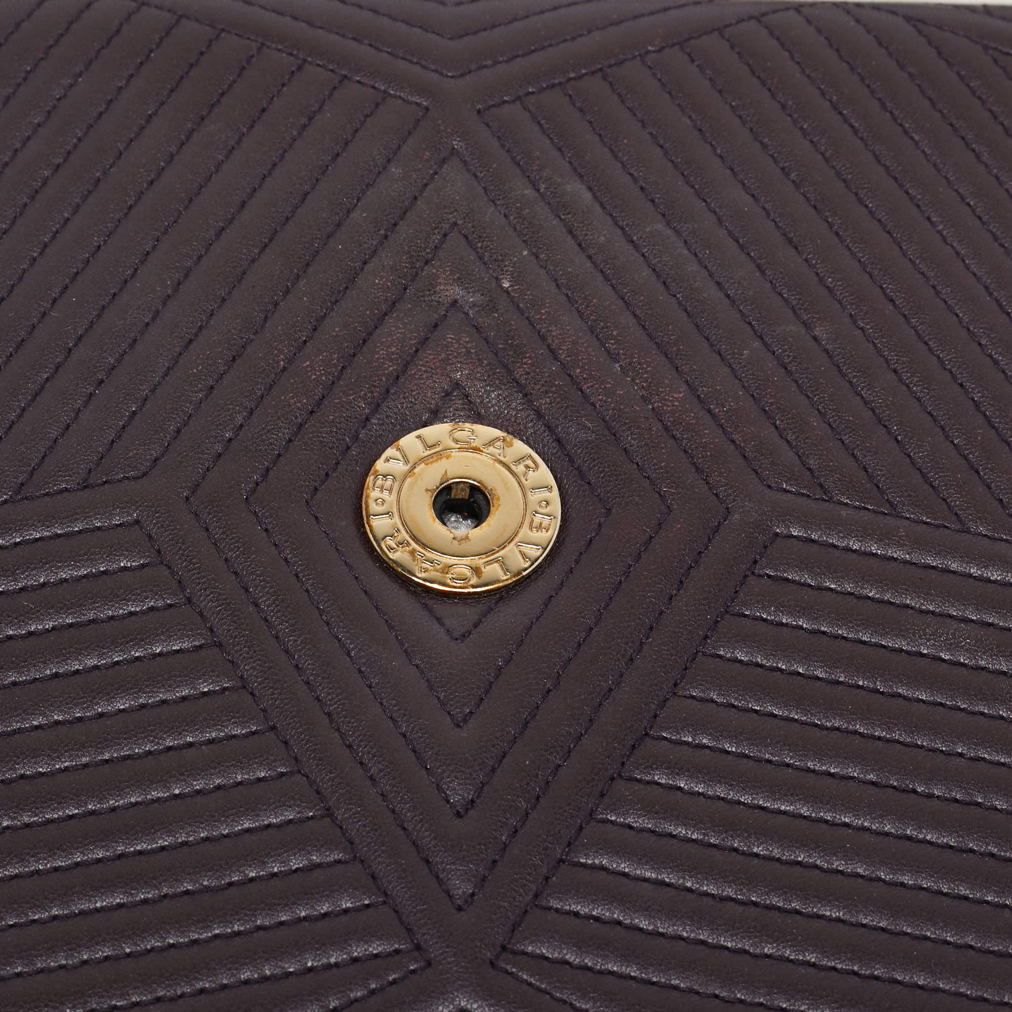 Bvlgari Burgundy Quilted Leather Medium Serpenti Forever Shoulder Bag 2