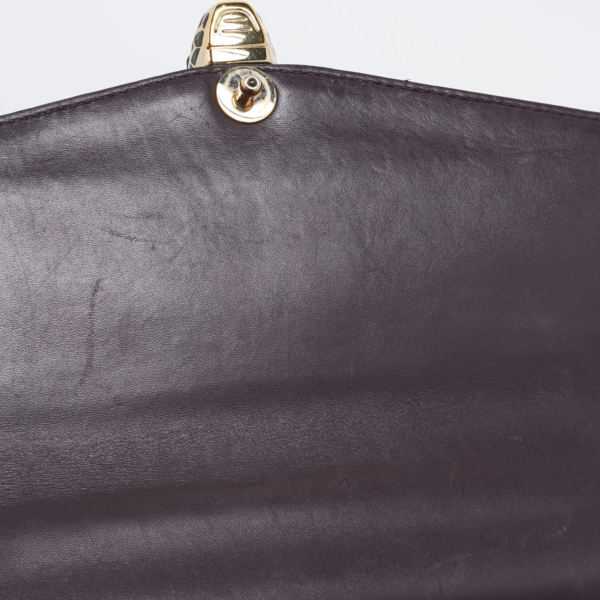 Bvlgari Burgundy Quilted Leather Medium Serpenti Forever Shoulder Bag 3