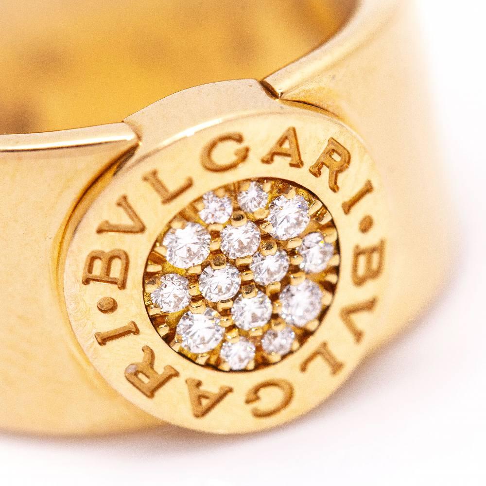 BVLGARI BVLG Bague en or rose et diamants en vente 1
