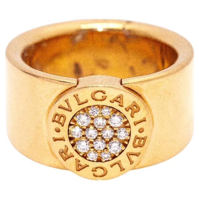 BVLGARI BVLG Bague en or rose et diamants en vente