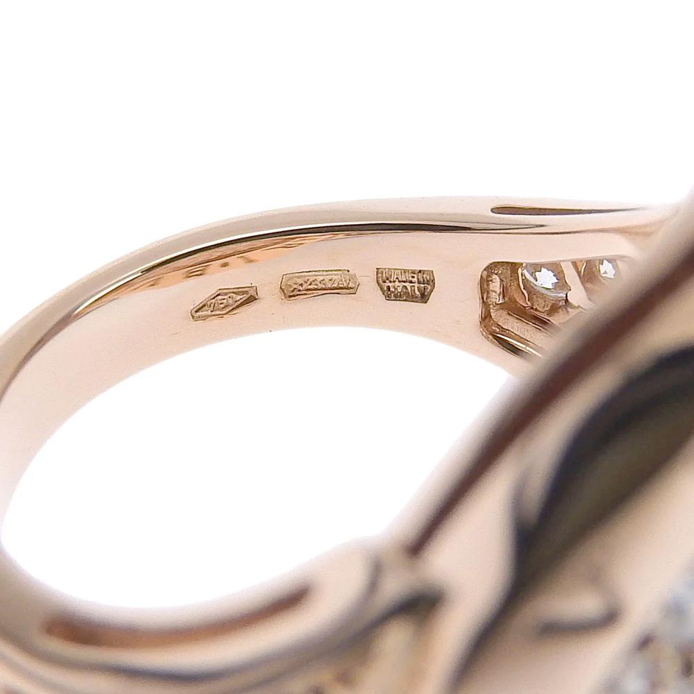Bvlgari Bvlgari 18 Karat Rose Gold Diamond Pavé Ring For Sale 2