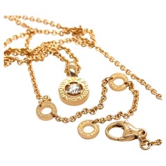 Bvlgari Bvlgari 18ct Rose Gold Diamond Pendant Necklace 0.25ct 9.7g