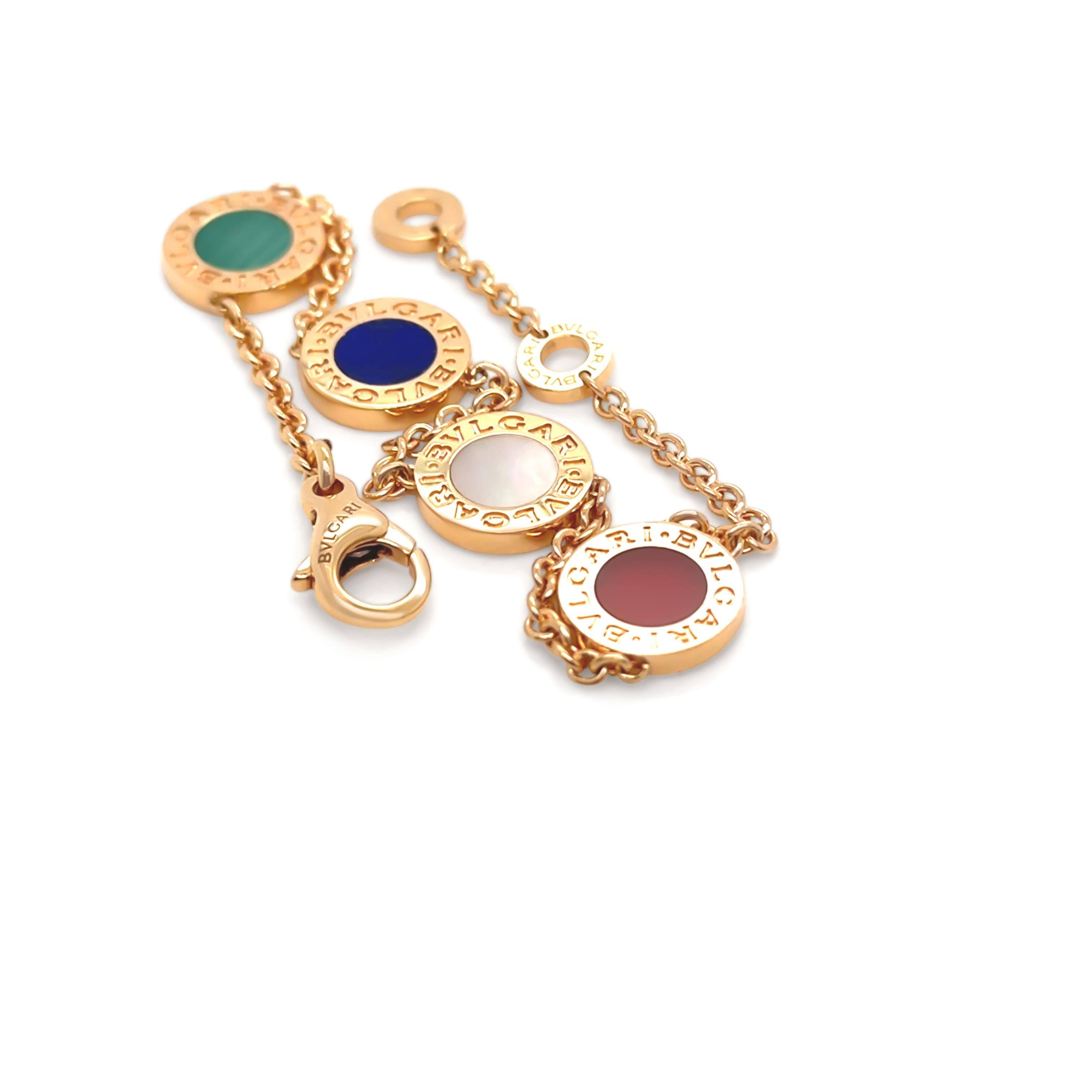 Women's Bvlgari Bvlgari 18ct Rose Gold Multicoloured Bracelet 11g