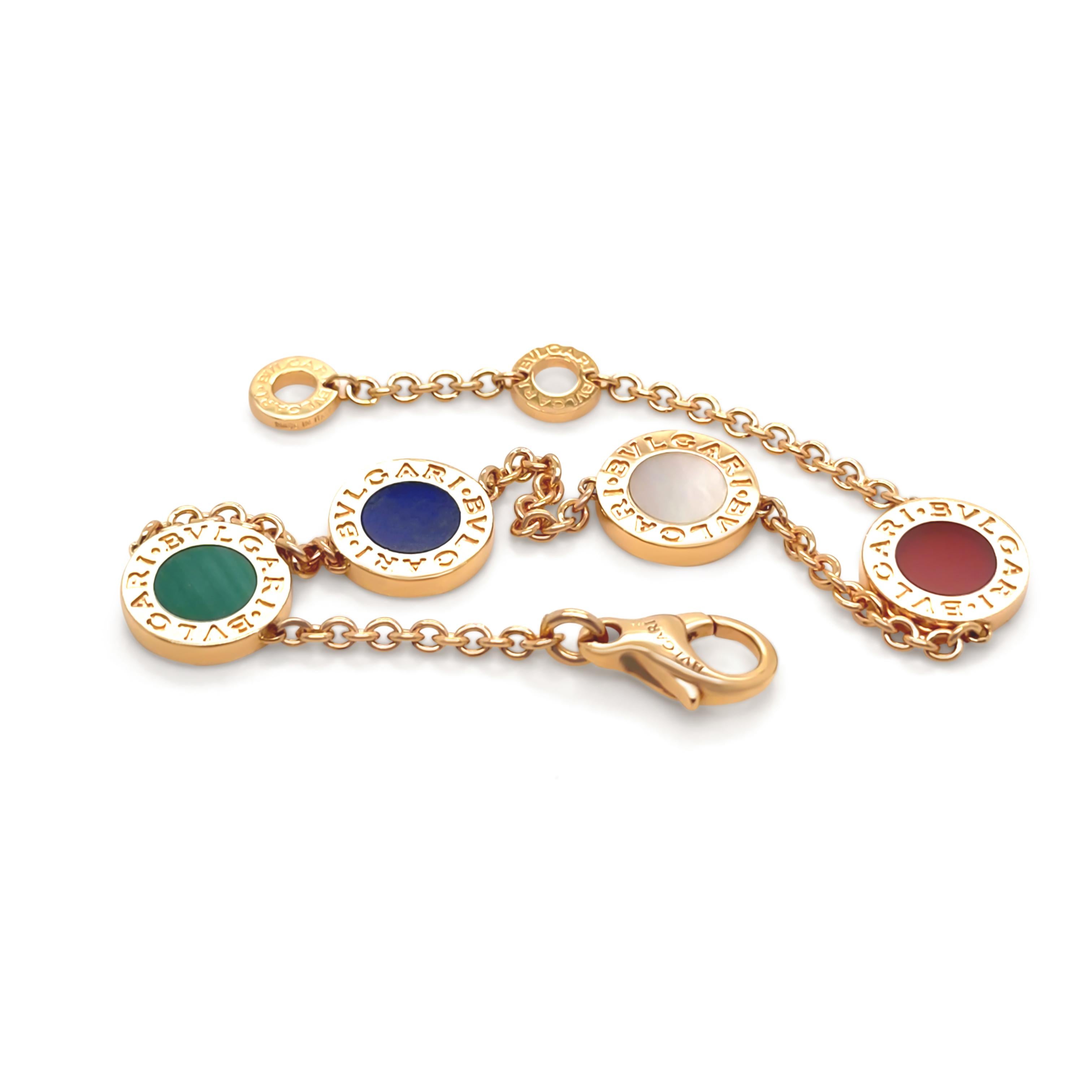 Bvlgari Bvlgari 18ct Rose Gold Multicoloured Bracelet 11g 1