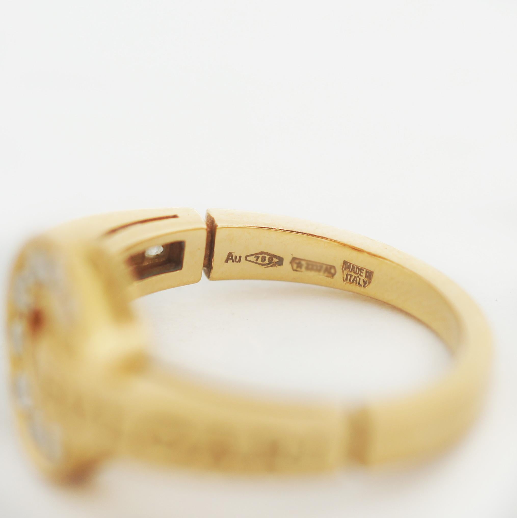 Round Cut Bvlgari Bvlgari 18K Gold Pavé Diamonds For Sale