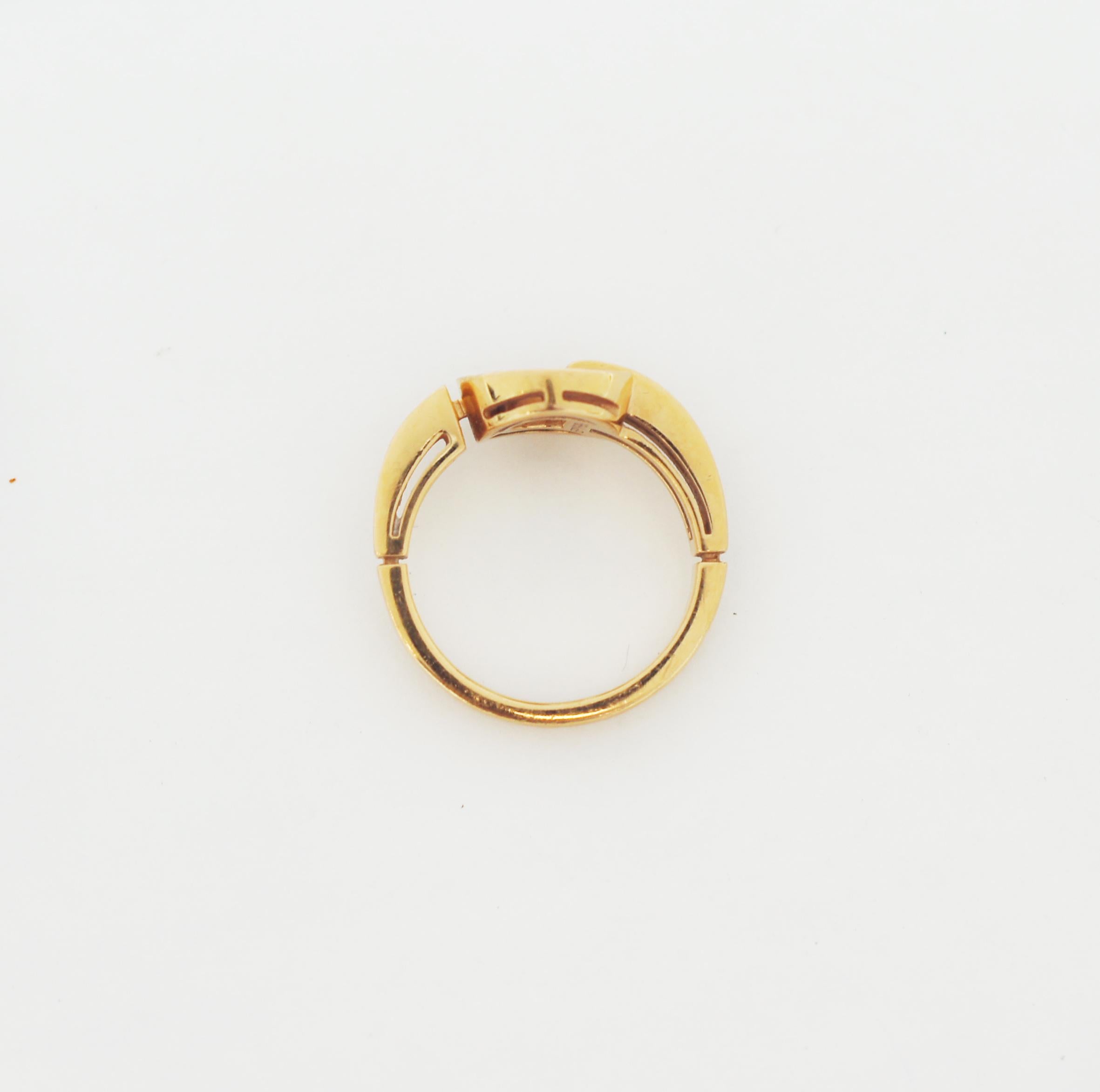 Bvlgari Bvlgari 18K Gold Pavé Diamonds In Good Condition For Sale In San Fernando, CA