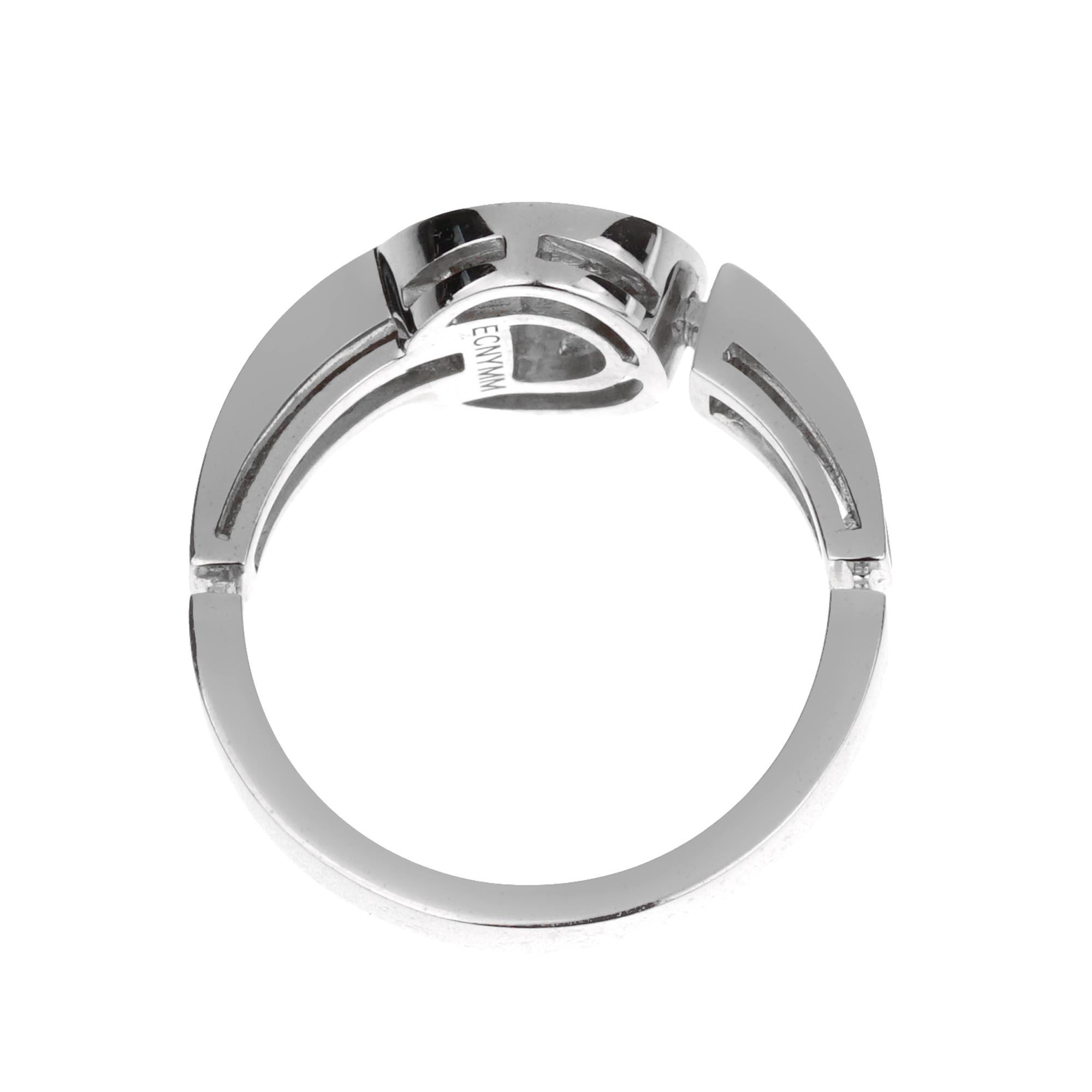 Bvlgari Bvlgari 18k White Gold Diamond Cocktail Ring In Excellent Condition For Sale In Feasterville, PA