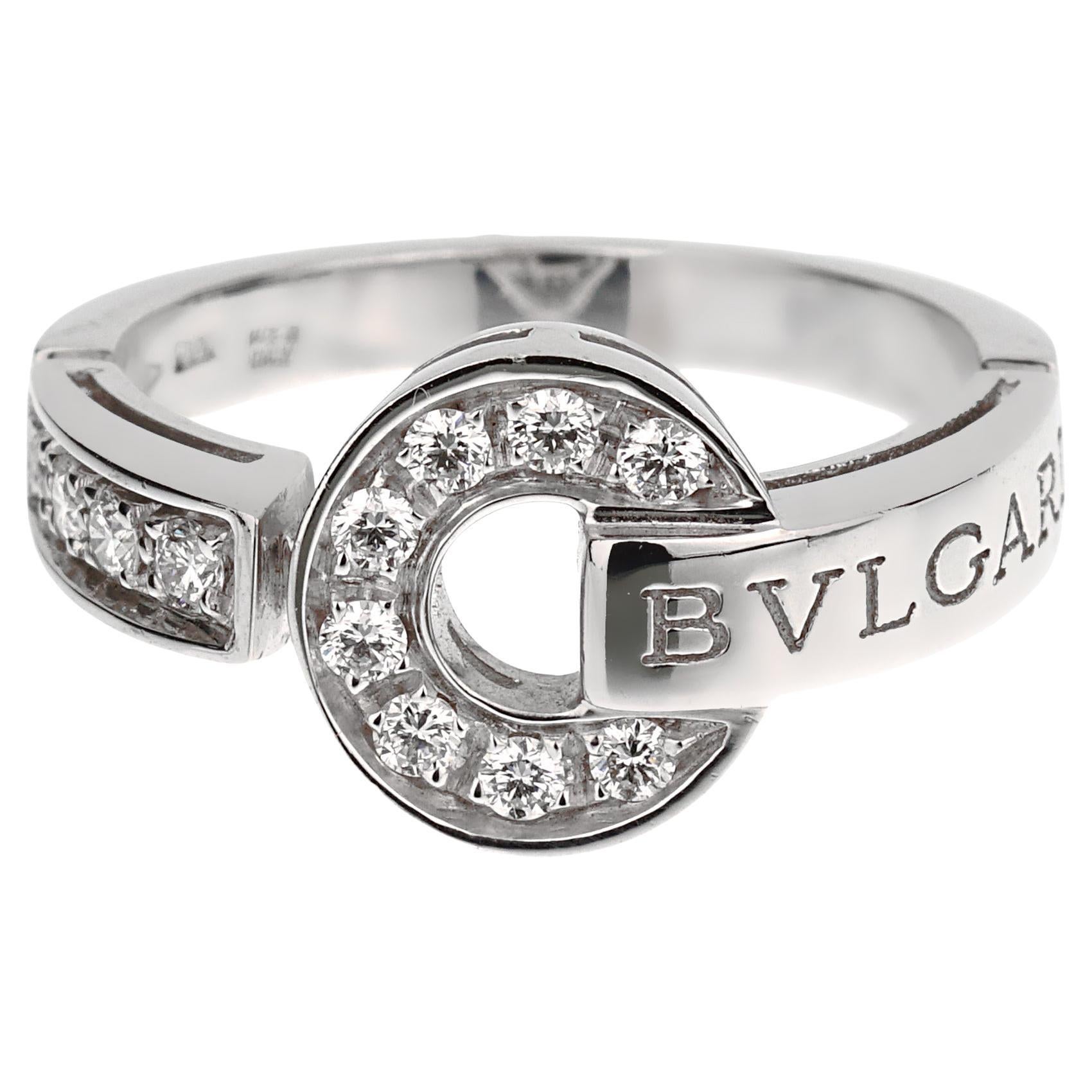 Bvlgari Bvlgari Bague de cocktail en or blanc 18k avec diamants