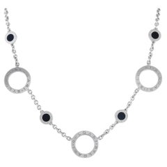 Used Bvlgari Bvlgari 18K White Gold Onyx Necklace