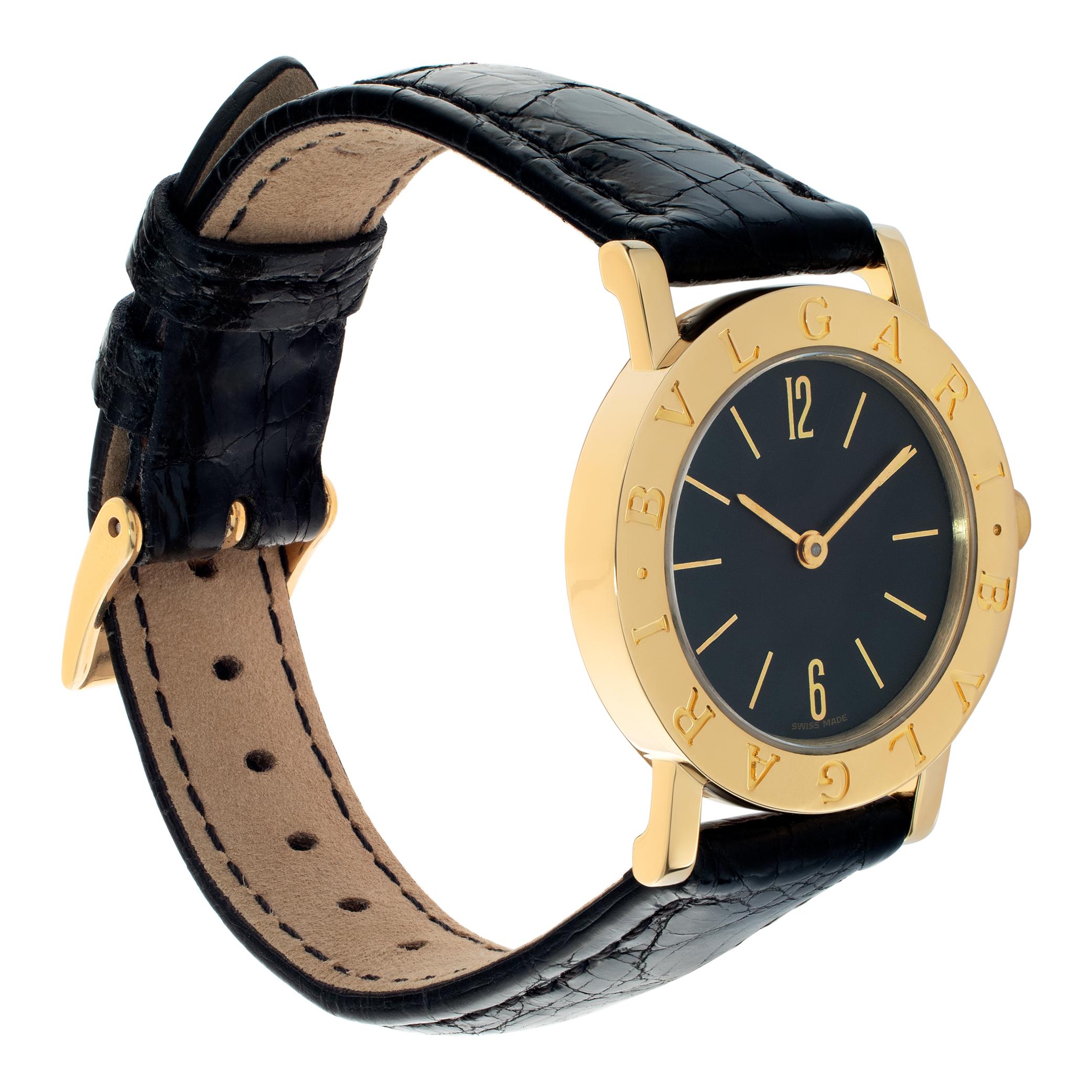 Bvlgari Bvlgari 18k yellow gold Quartz Wristwatch Ref bb26gl In Excellent Condition For Sale In Surfside, FL