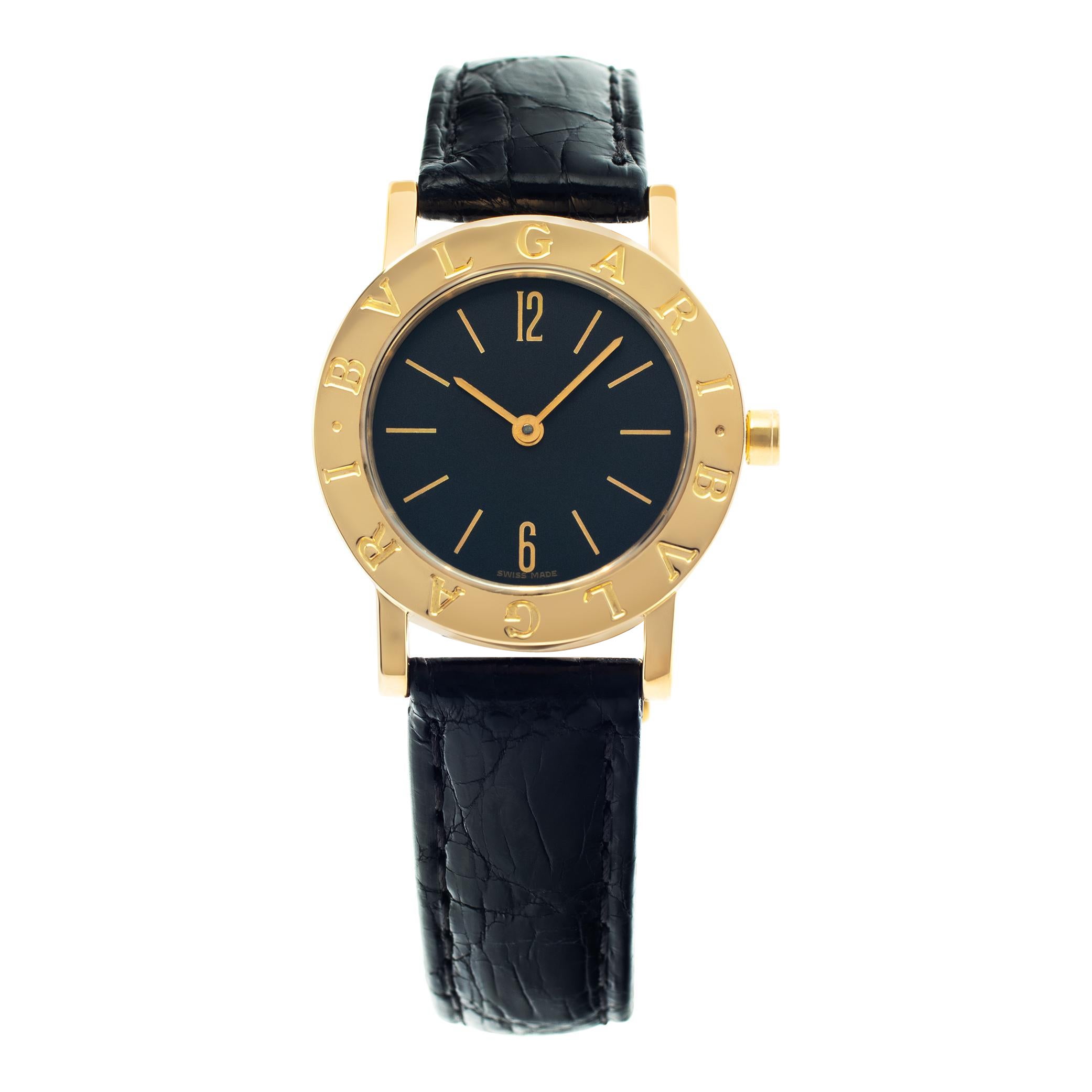 Bvlgari Bvlgari 18k Gelbgold Quarz-Armbanduhr Ref bb26gl