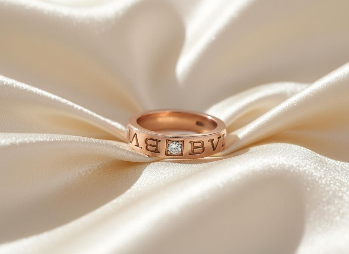 Bvlgari Bvlgari 18kt Rose Gold Ring with Diamond Corte redondo en venta
