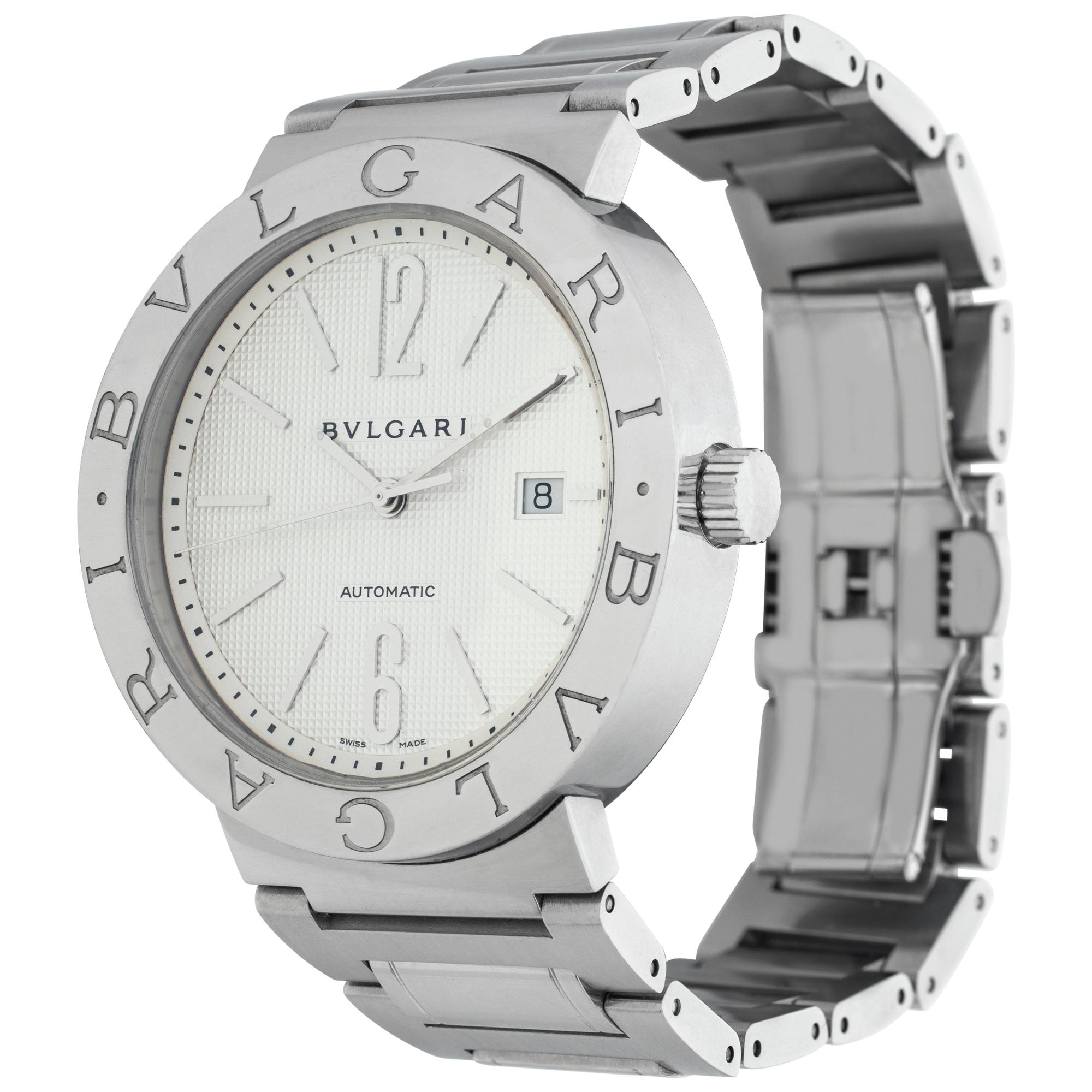 Bvlgari Bvlgari in stainless steel. Auto w/ sweep seconds and date. 42 mm case size. Ref BB 42 SS. With box. Circa 2000s. Fine Pre-owned Bvlgari / Bulgari Watch. Certified preowned Sport Bvlgari Bvlgari BB 42 SS watch is made out of Stainless steel