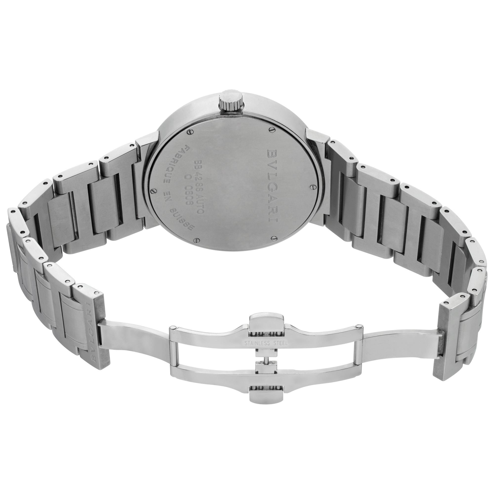 Men's Bvlgari Bvlgari Stainless Steel Wristwatch Ref Bb 42 Ss