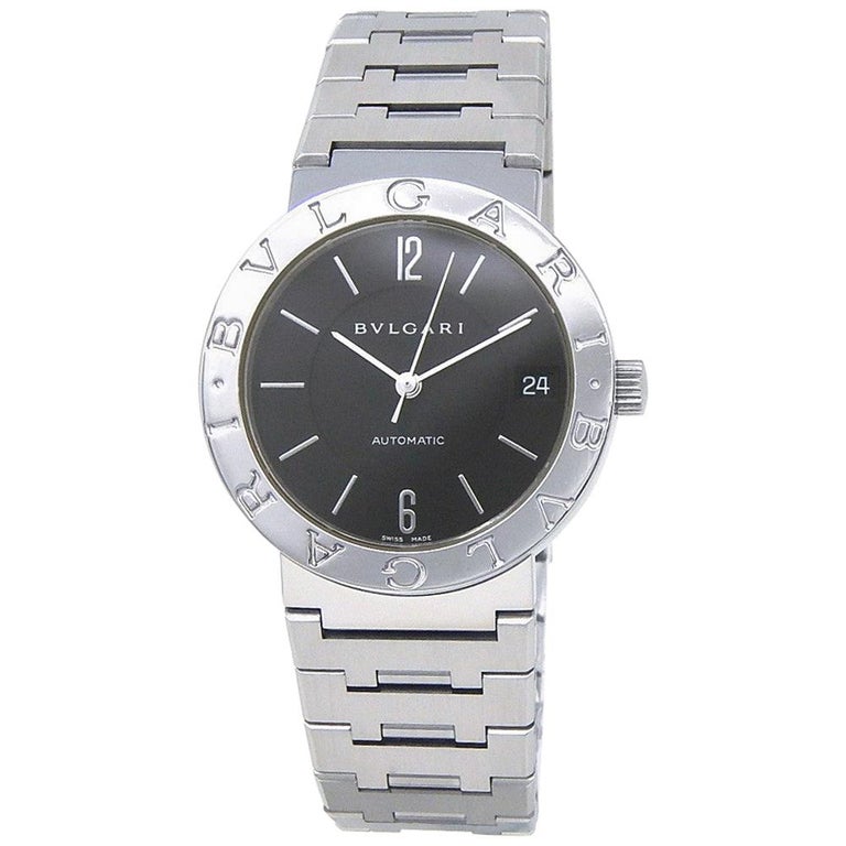 Bvlgari Bvlgari BB 33 SS CH, Black Dial, Certified and Warranty
