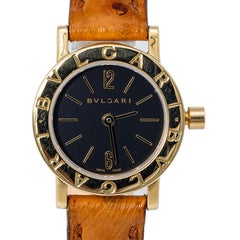 Bvlgari Bvlgari BB23L Quartz Ladies 18k Yellow Gold Watch Black Dial