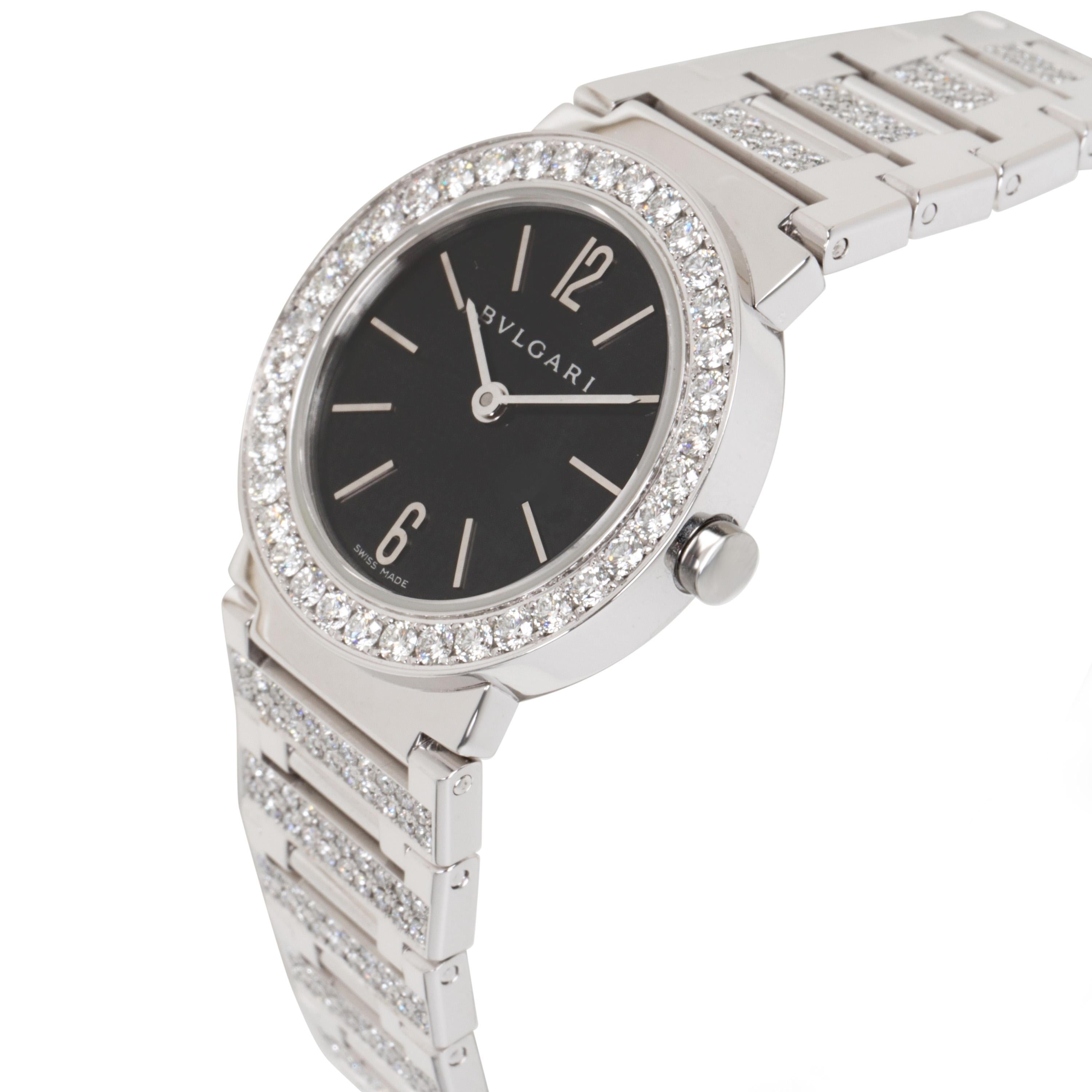 Bvlgari Bvlgari BBW26BGDGD Women's Diamond Watch in 18kt White Gold 2.12 Carat In Excellent Condition In New York, NY