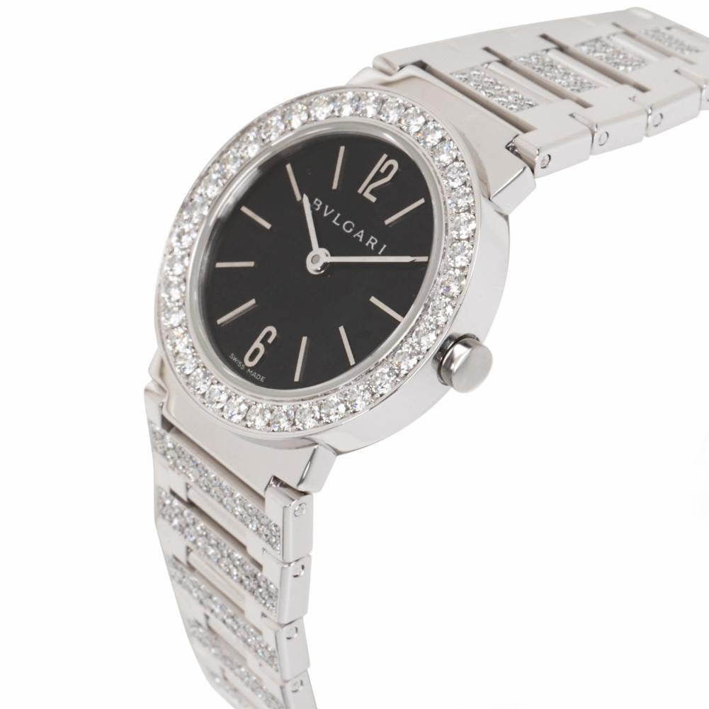 Modern Bvlgari Bvlgari BBW26BGDGD Women's Diamond Watch in 18kt White Gold 2.12 Carat For Sale