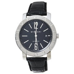 Bvlgari Bvlgari Black Stainless Steel BB 42 SL Auto Men's Wristwatch 42 MM