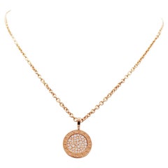 Bvlgari 'Bvlgari-Bvlagri' Rose Gold and Diamond Pendant Necklace