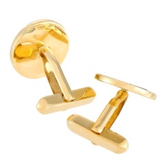 Bvlgari "BVLGARI BVLGARI" 18 Karat Yellow Gold Lapis Lazuli Cufflinks