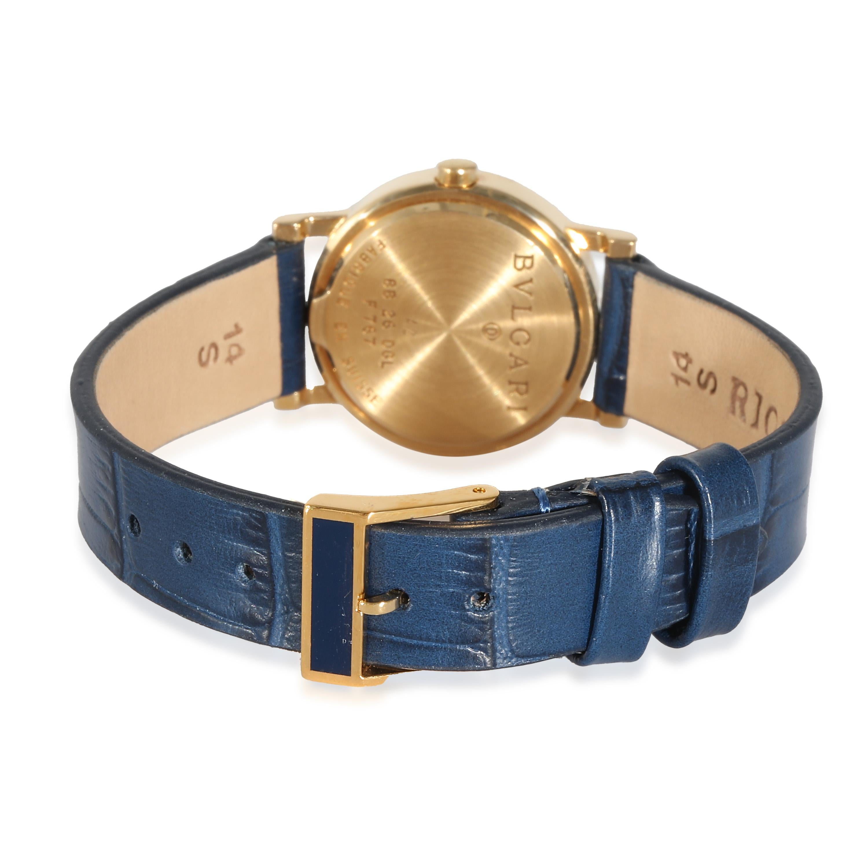 BVLGARI Bvlgari BB 26 DGL Damenuhr aus 18 Karat Gelbgold

SKU: 134679

PRIMÄRE DETAILS
Marke: BVLGARI
Modell: Bvlgari Bvlgari
Herkunftsland: Schweiz
Uhrwerk Typ: Quarz: Batterie
Jahr der Herstellung: 1990-1999
Zustand: Die Bvlgari Bvlgari Uhr ist
