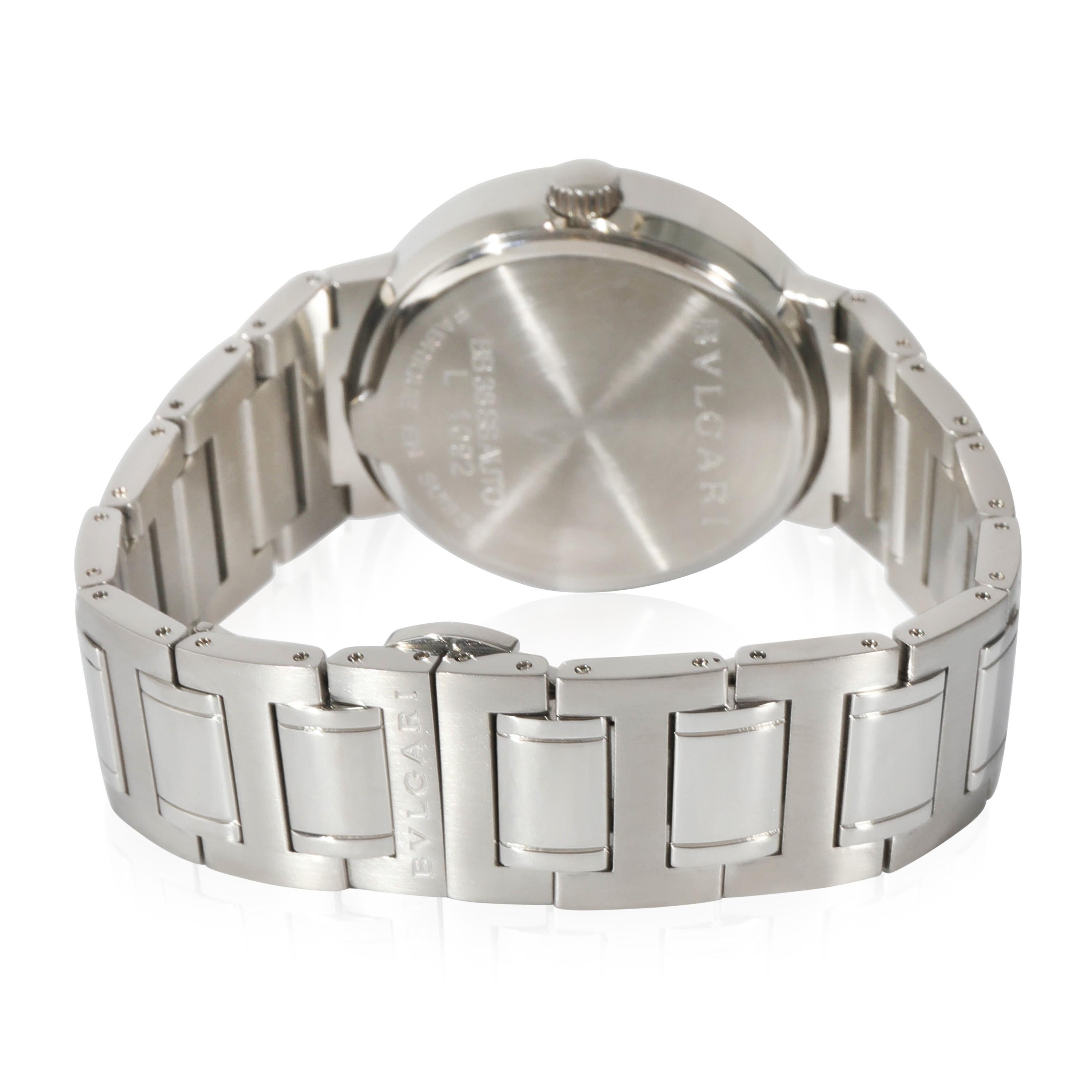 BVLGARI Bvlgari/Bvlgari BB 38 SS Auto-Herrenuhr in  Rostfreier Stahl

SKU: 131695

PRIMÄRE DETAILS
Marke: BVLGARI
Modell: Bvlgari/Bvlgari
Herkunftsland: Schweiz
Uhrwerk Typ: Mechanisch: Automatik/Kinetik
Herstellungsjahr: 2011
Herstellungsjahr:
