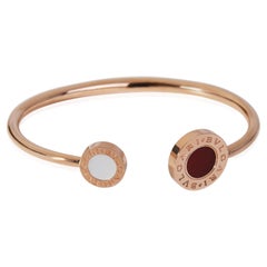 Bvlgari Bvlgari Bvlgari Carnelian & Mother of Pearl Bracelet in 18k Rose Gold