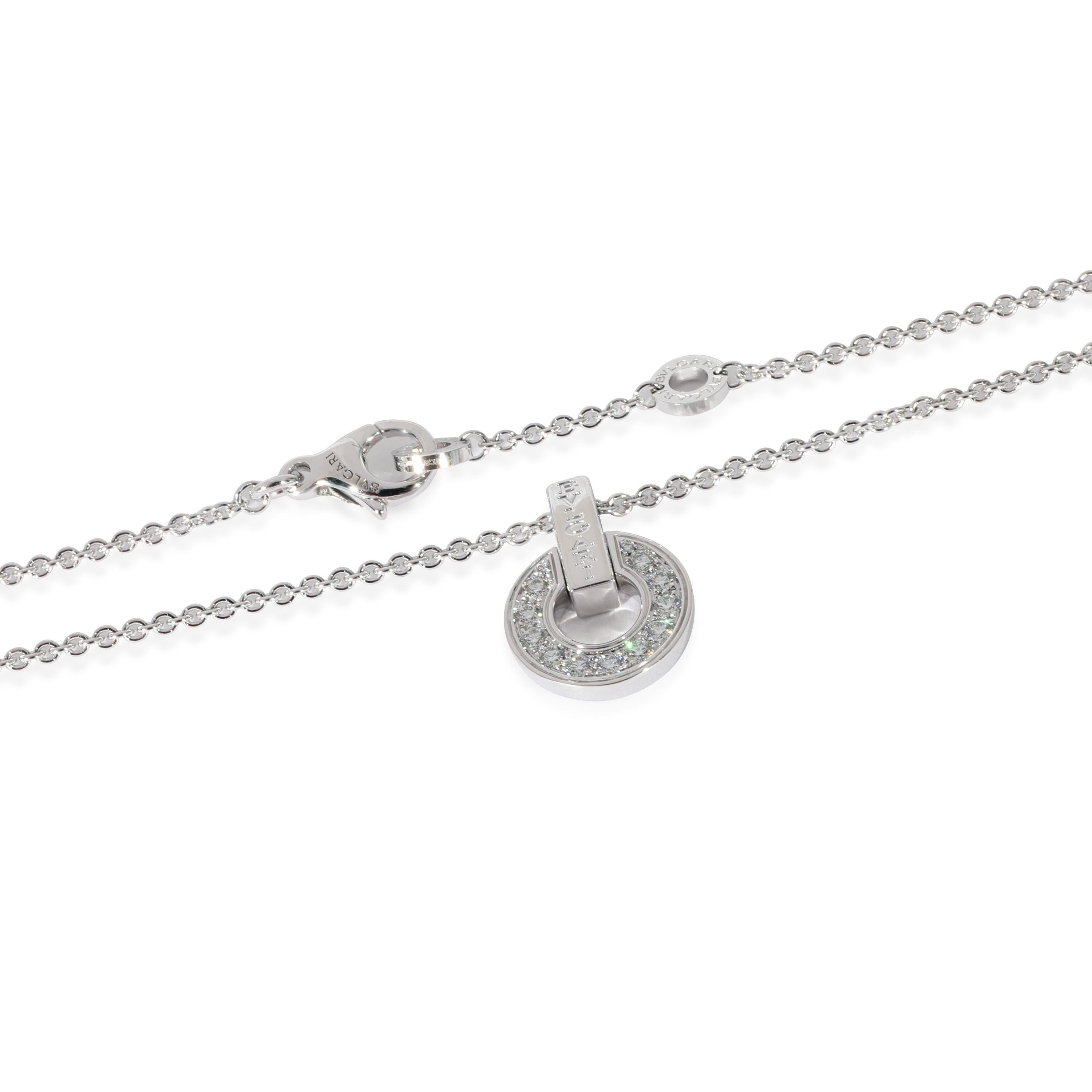 Women's Bvlgari Bvlgari Bvlgari Diamond Necklace in 18k White Gold 0.37 Ctw