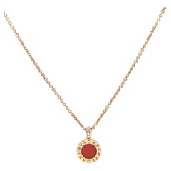 Bvlgari Bvlgari Bvlgari Diamonds Carnelian Mother of Pearl 18k Necklace