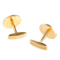 Bvlgari Bvlgari-Bvlgari Mother of Pearl 18 Karat Yellow Gold Cufflinks