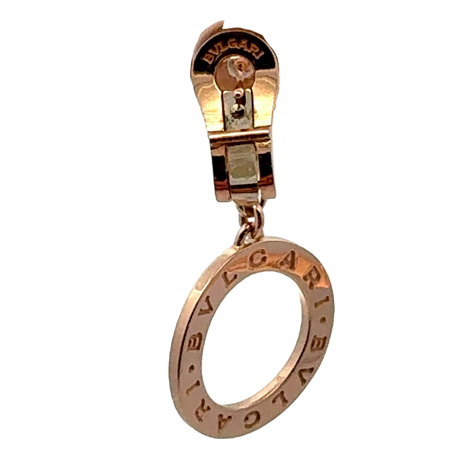 Bvlgari Boucles d'oreilles Bvlgari en or jaune 18 carats, diamants, goutte d'eau en forme de cercle ouvert à levier Pour femmes en vente
