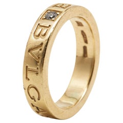 Bvlgari Bvlgari Diamond 18k Yellow Gold Ring Size 48