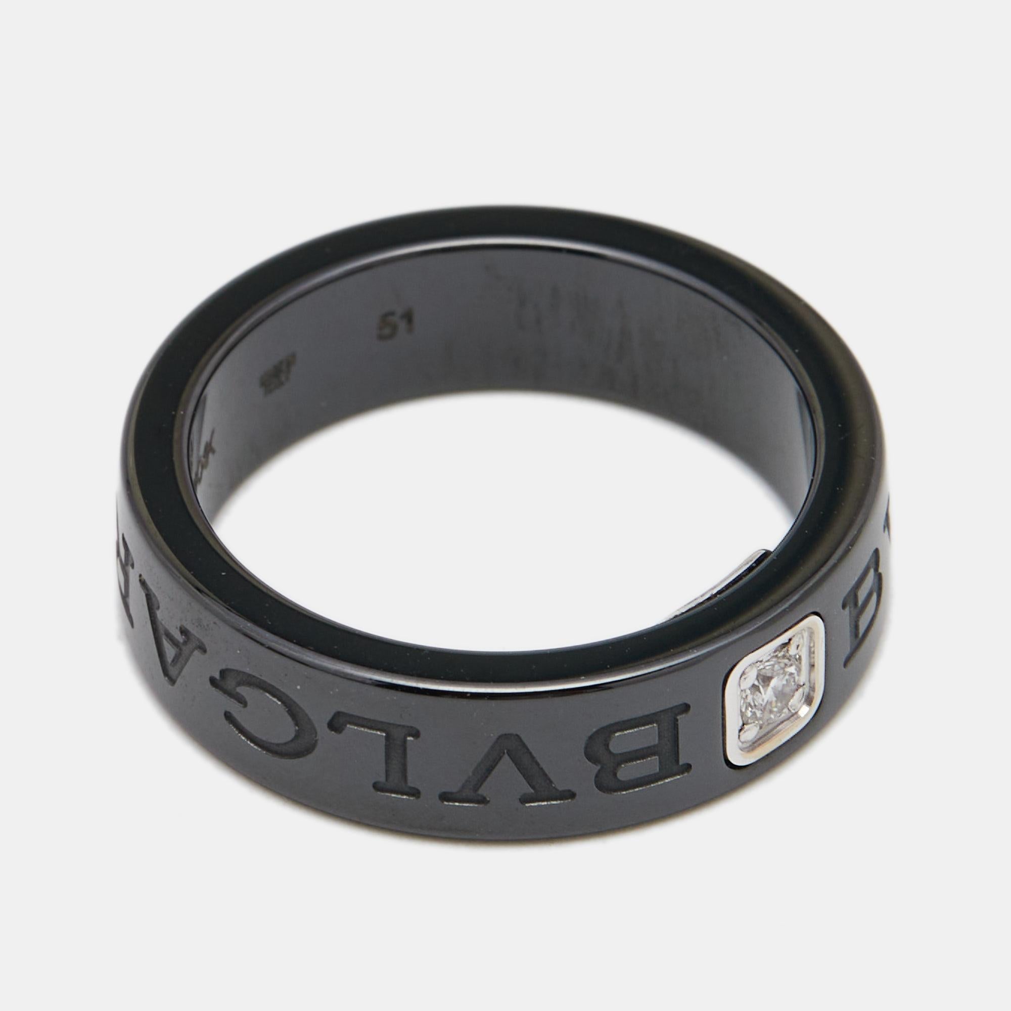 bvlgari black ceramic ring