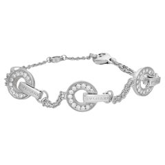 Bvlgari Bracelet ajouré en diamants Bvlgari en or blanc 18K