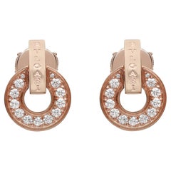 Bvlgari Bvlgari Durchbrochene Diamant-Ohrringe 18K Rose Gold