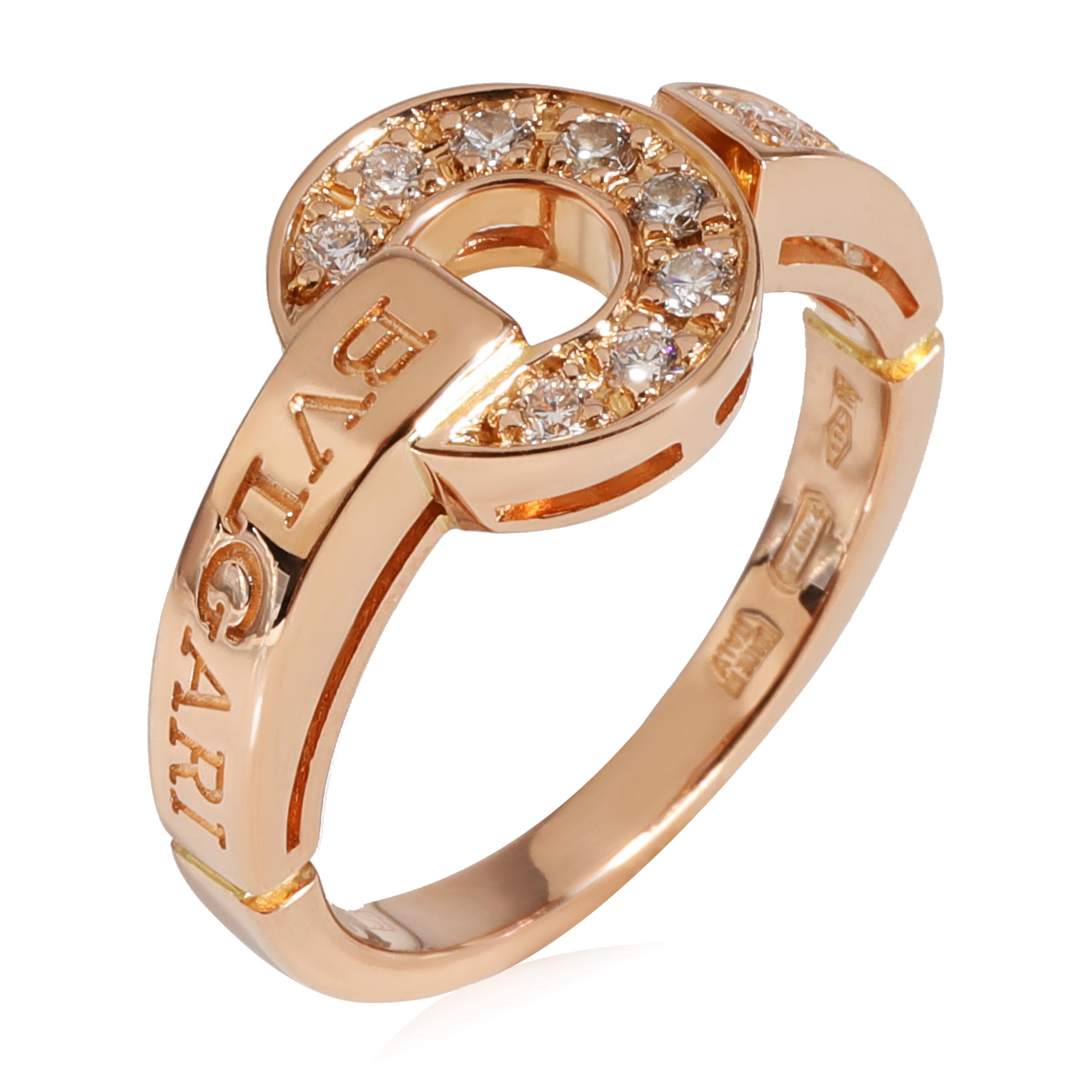 Bvlgari Bvlgari Diamond Ring in 18k Rose Gold 0.28 CTW

PRIMARY DETAILS
SKU: 122411
Listing Title: Bvlgari Bvlgari Diamond Ring in 18k Rose Gold 0.28 CTW
Condition Description: Retails for 4400 USD. In excellent condition and recently polished.