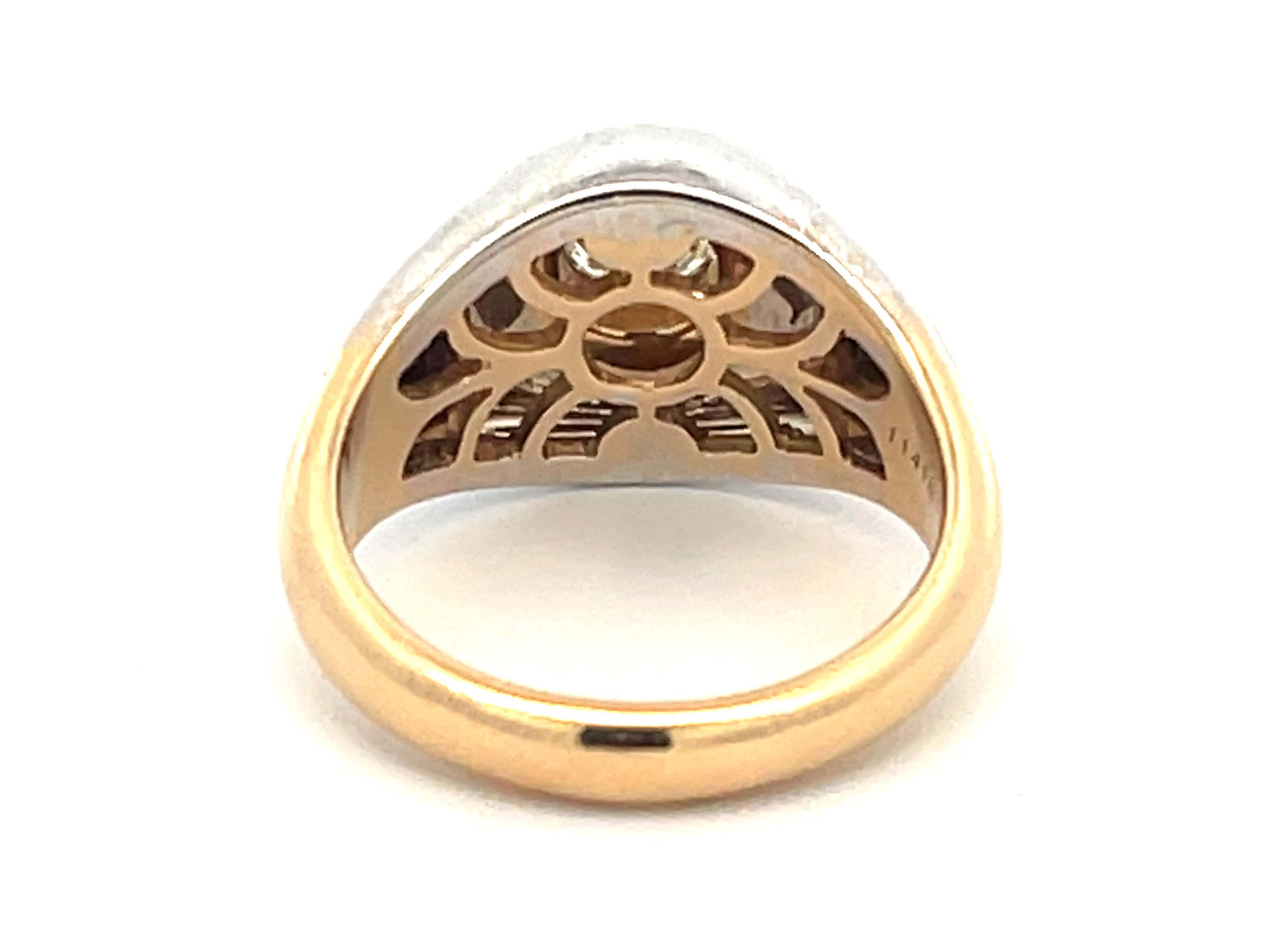 Bvlgari Bvlgari Diamond Ring in 18k White and Yellow Gold In Excellent Condition For Sale In Honolulu, HI