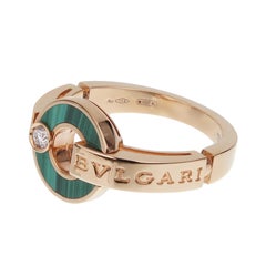 Bvlgari Bvlgari Malachite Rose Gold Diamond Ring