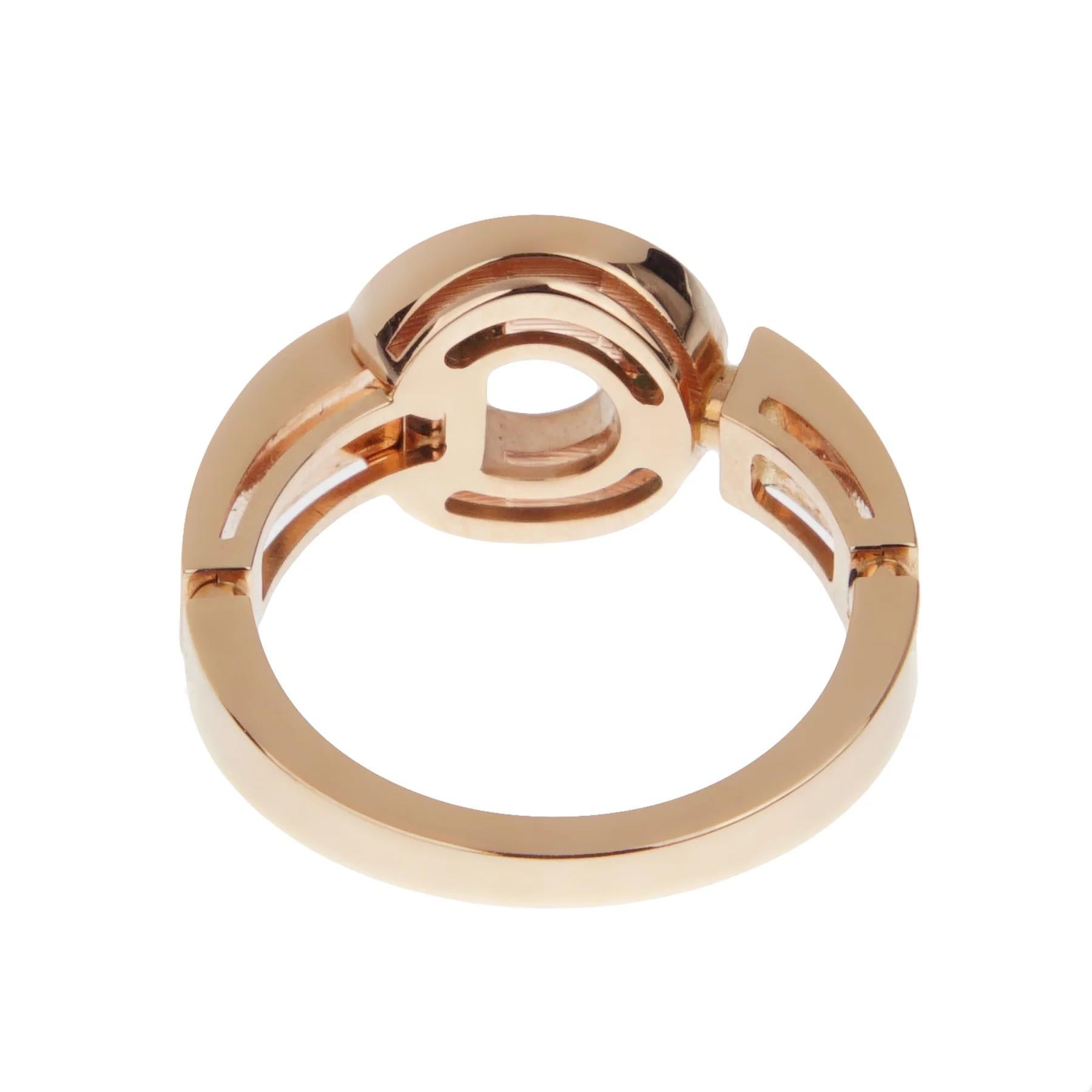Round Cut Bvlgari Bvlgari Malachite Rose Gold Diamond Ring For Sale
