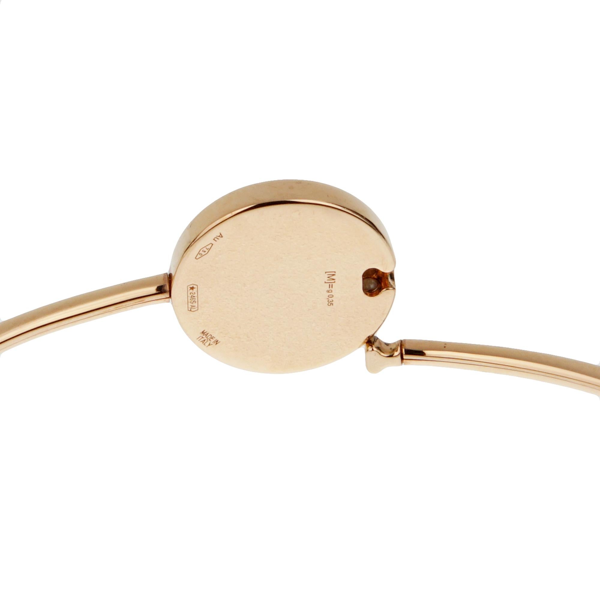 Women's or Men's Bvlgari Bvlgari Malachite Rose Gold Small Bangle Bracelet For Sale