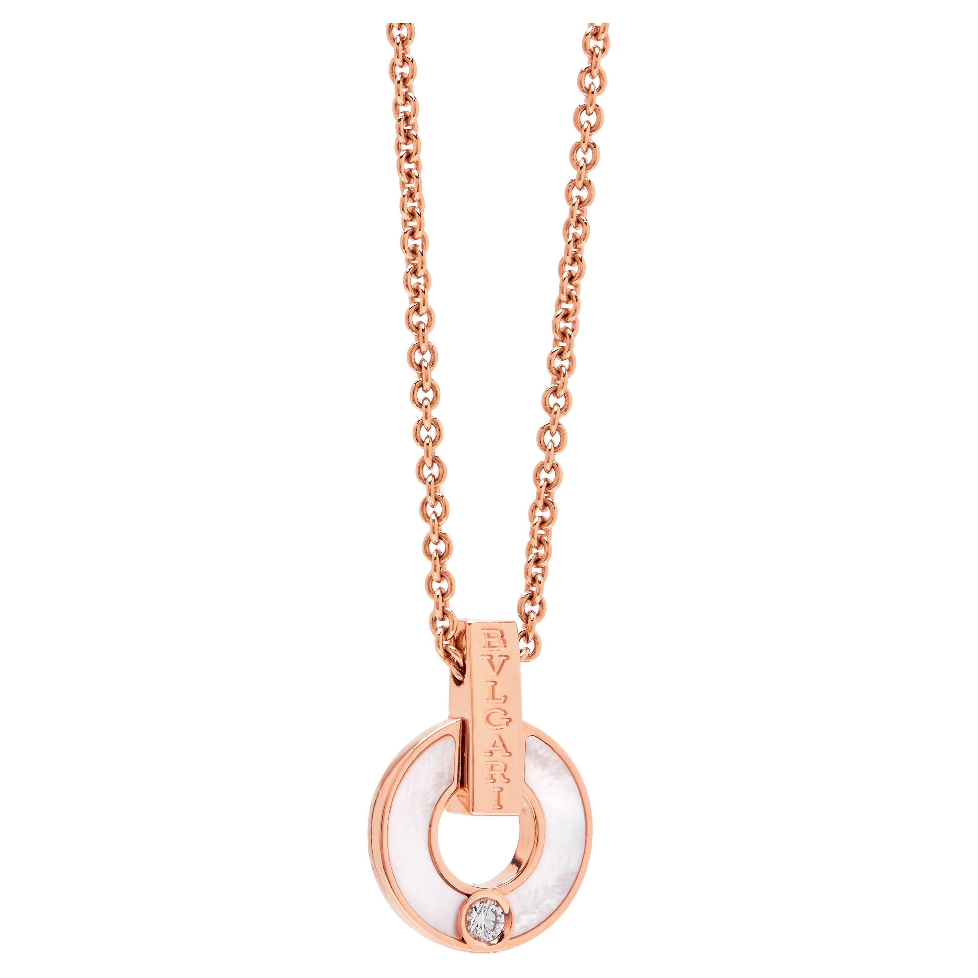 Bvlgari Bvlgari Mother of Pearl and diamond pendant
