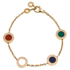 Bvlgari Bvlgari Multi Gemstone 18K Rose Gold Station Bracelet SM