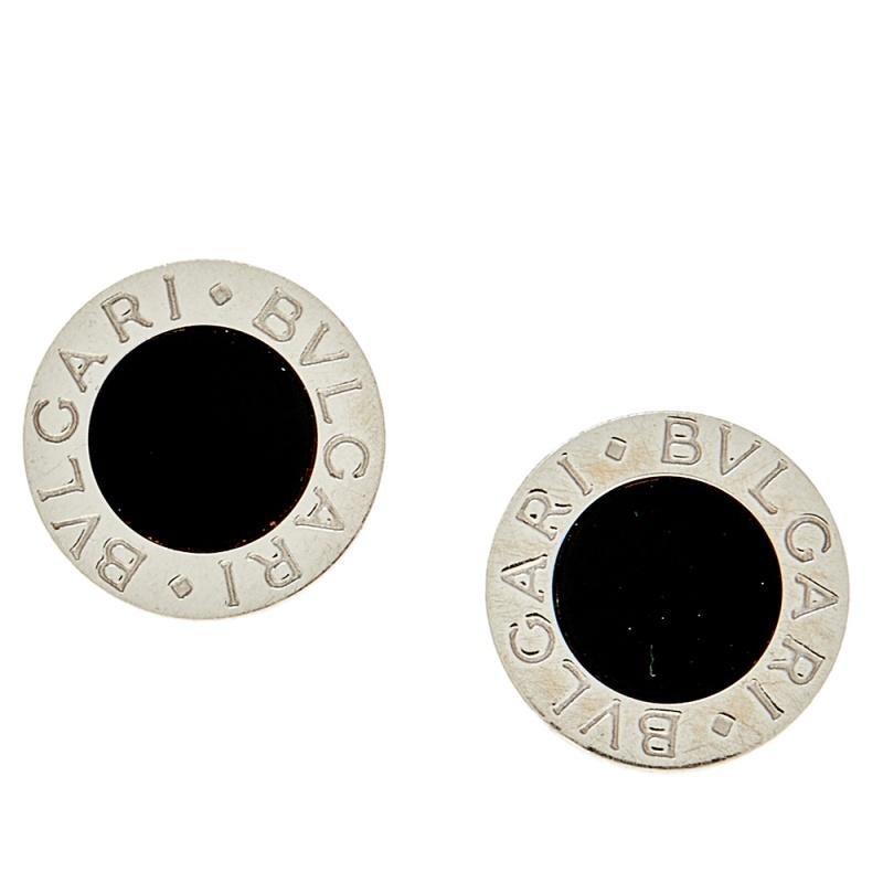 Bvlgari stud earrings black onyx new arrivals