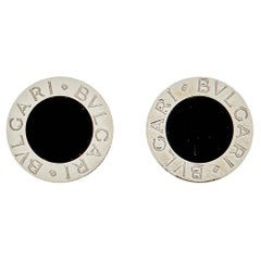 Bvlgari Bvlgari Onyx 18k White Gold Stud Earrings