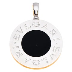 Bvlgari Bvlgari Onyx Mother of Pearl 18K Yellow Gold Reversible Large Pendant