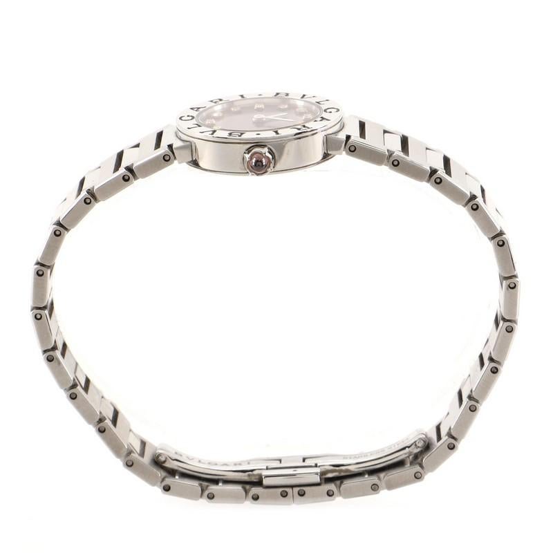 Bvlgari Bvlgari Quarzuhr aus Edelstahl mit Diamantmarkierungen 23 Damen im Angebot