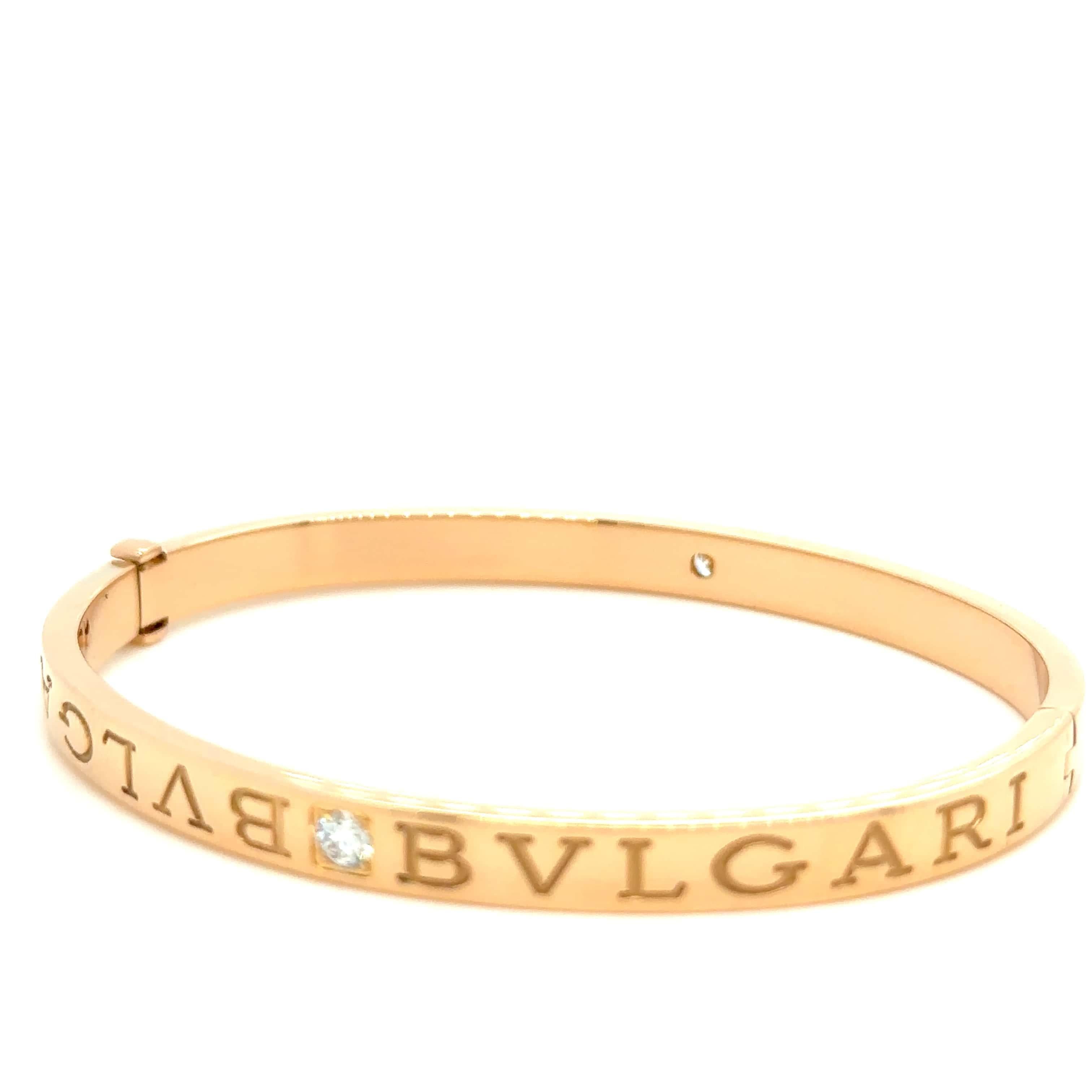 Women's Bvlgari Bvlgari Rose Gold Bracelet 0.26 Carat