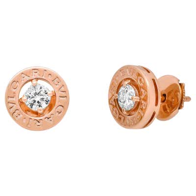 Bvlgari Gold and Diamond Divas' Dream Stud Earrings Central and Pavé ...